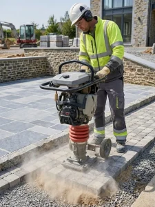Pilonneuse thermique pour compactage de tranchée et terrassement