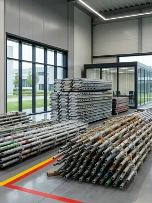 Échafaudage professionnel galvanisé en location pour chantier à Pierrepont