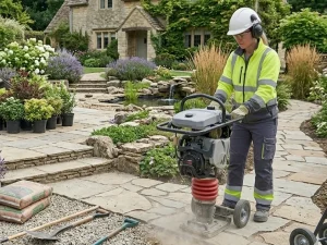 Location pilonneuse Pierrepont Honda GX100 pour compactage de sol